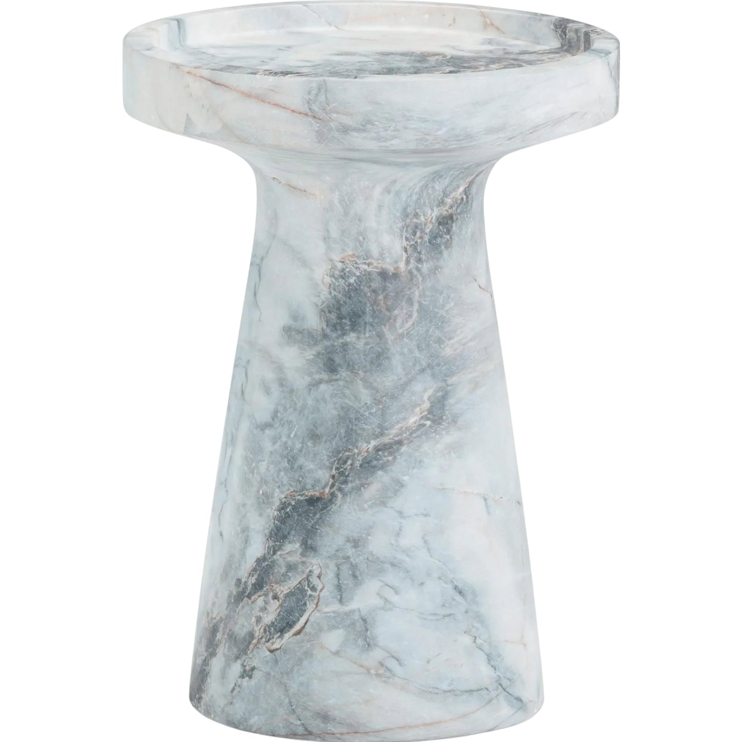 001 SI-2356404 | Primary Silo | Zara Aegean Marble Indoor / Outdoor Side Table by TOV Furniture in blue, white. Made from concrete in a modern style.