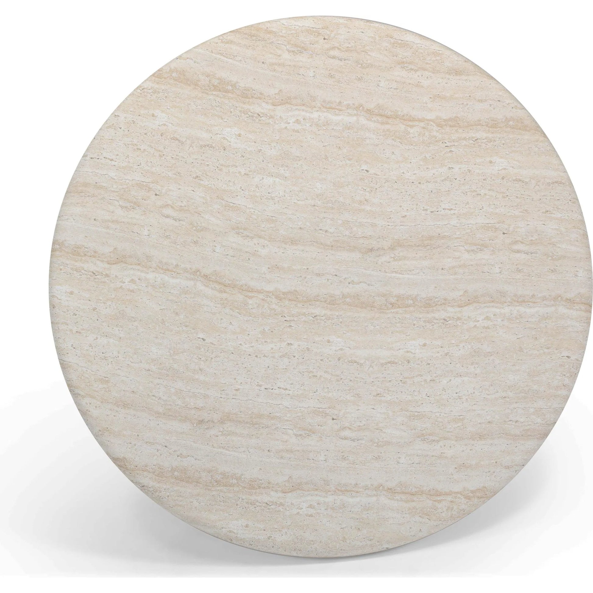 Cynthia Concrete Indoor / Outdoor Coffee Table by TOV Furniture in brown, travertine. Made from concrete in a transitional style.