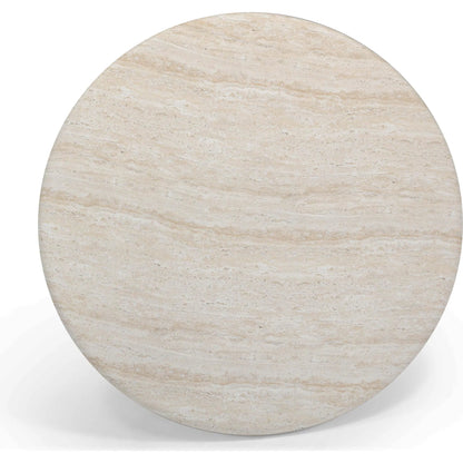 Cynthia Concrete Indoor / Outdoor Coffee Table by TOV Furniture in brown, travertine. Made from concrete in a transitional style.