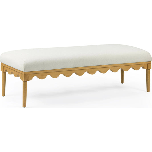 Oodle Vegan Mohair Bench by TOV Furniture. Made from fabric, poplar, rubber wood in a transitional style.
