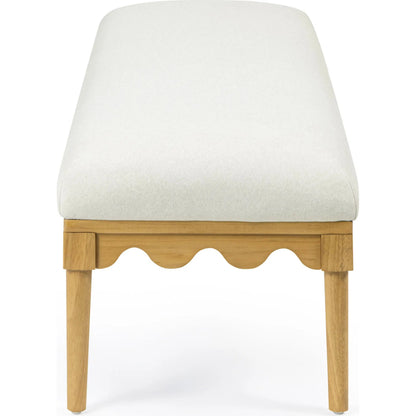 Oodle Vegan Mohair Bench by TOV Furniture. Made from fabric, poplar, rubber wood in a transitional style.