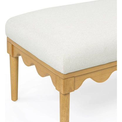 Oodle Vegan Mohair Bench by TOV Furniture. Made from fabric, poplar, rubber wood in a transitional style.