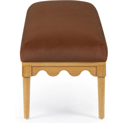 Oodle Vegan Mohair Bench by TOV Furniture. Made from fabric, poplar, rubber wood in a transitional style.