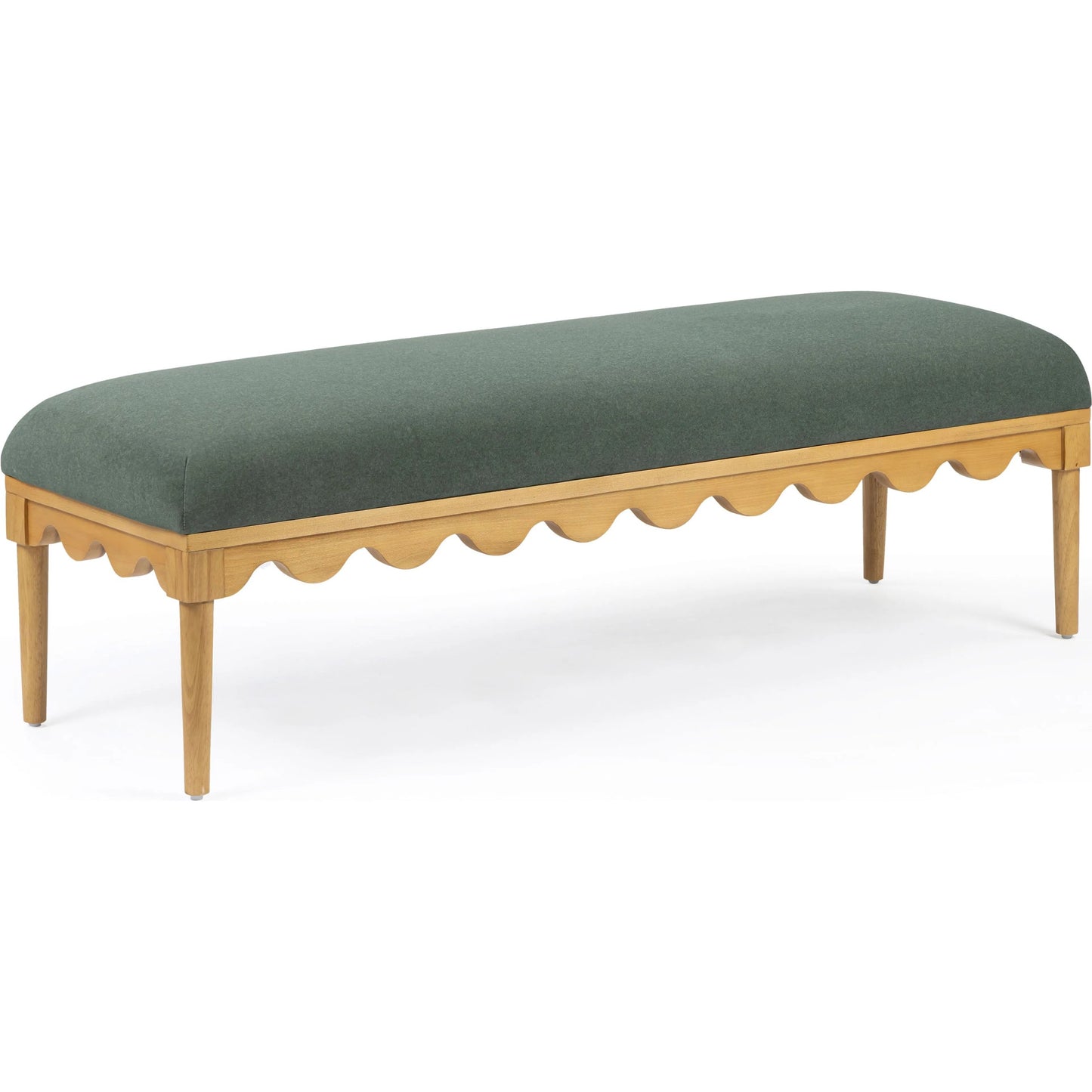010 SI-2519492 | Primary Silo | Oodle Vegan Mohair Bench by TOV Furniture. Made from fabric, poplar, rubber wood in a transitional style.