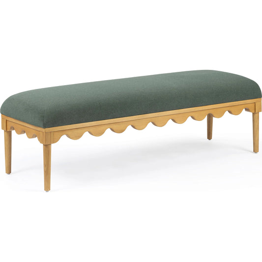 Oodle Vegan Mohair Bench by TOV Furniture. Made from fabric, poplar, rubber wood in a transitional style.