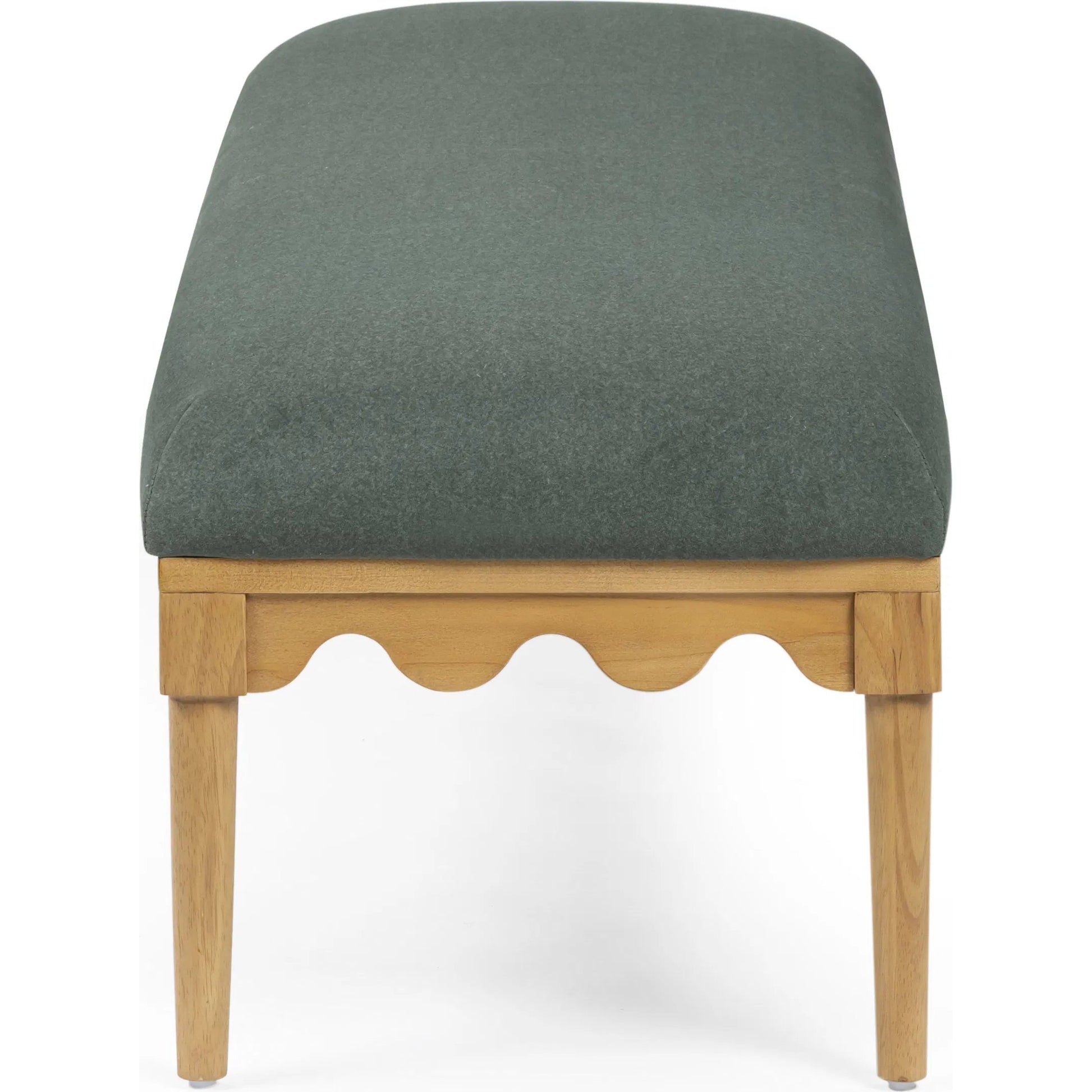 Oodle Vegan Mohair Bench by TOV Furniture. Made from fabric, poplar, rubber wood in a transitional style.