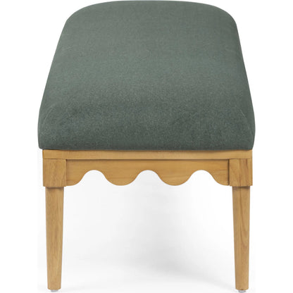 Oodle Vegan Mohair Bench by TOV Furniture. Made from fabric, poplar, rubber wood in a transitional style.