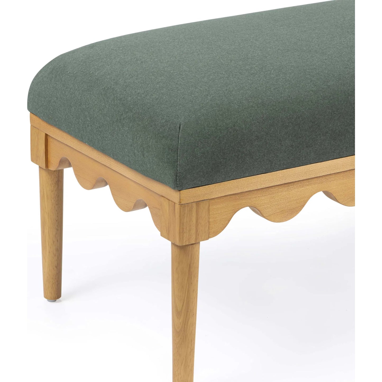 012 SI-2519492 | Closeup | Oodle Vegan Mohair Bench by TOV Furniture. Made from fabric, poplar, rubber wood in a transitional style.
