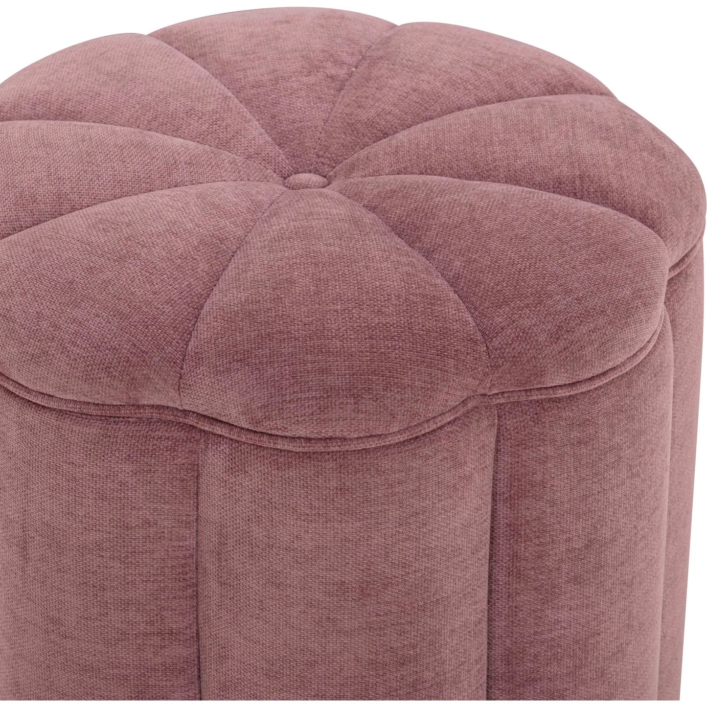 010 SI-2527403 | Closeup | Fleur Textured Velvet Storage Ottoman by TOV Furniture. Made from fabric, plywood in a unique style.