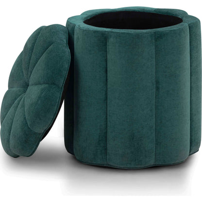 Fleur Textured Velvet Storage Ottoman by TOV Furniture. Made from fabric, plywood in a unique style.