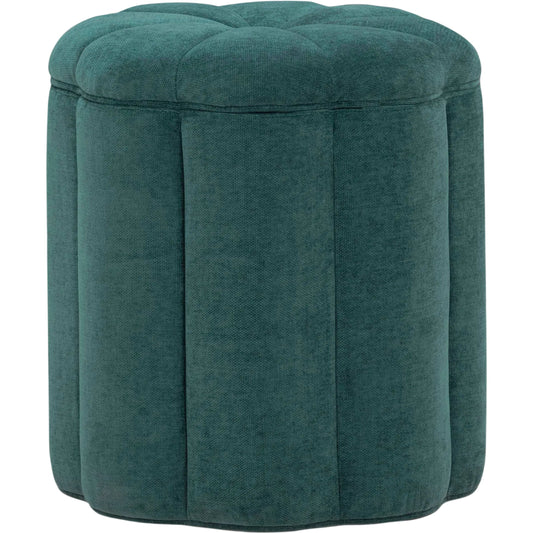 Fleur Textured Velvet Storage Ottoman by TOV Furniture. Made from fabric, plywood in a unique style.