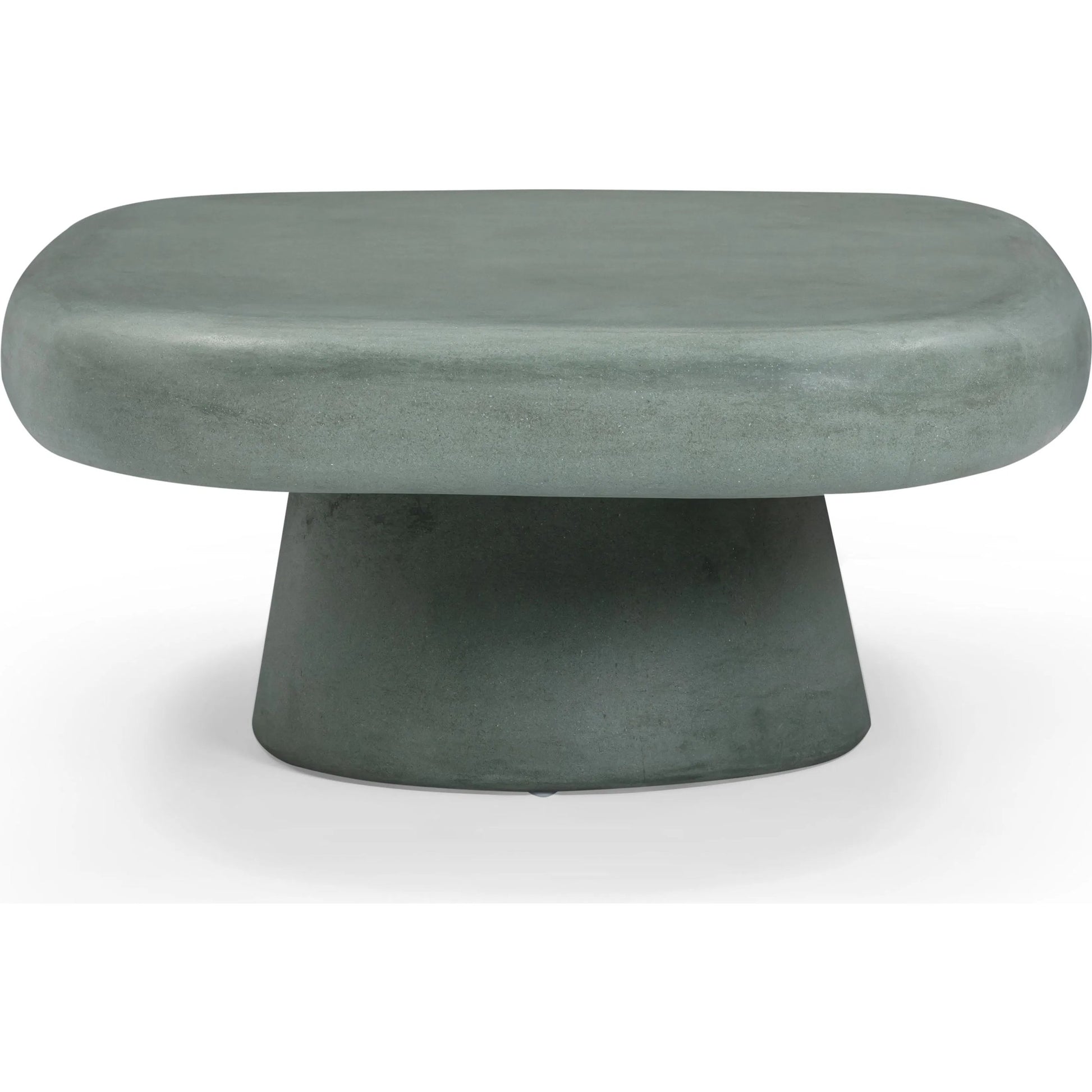 Darial Indoor/Outdoor Coffee Table by TOV Furniture in green. Made from concrete in a transitional style.
