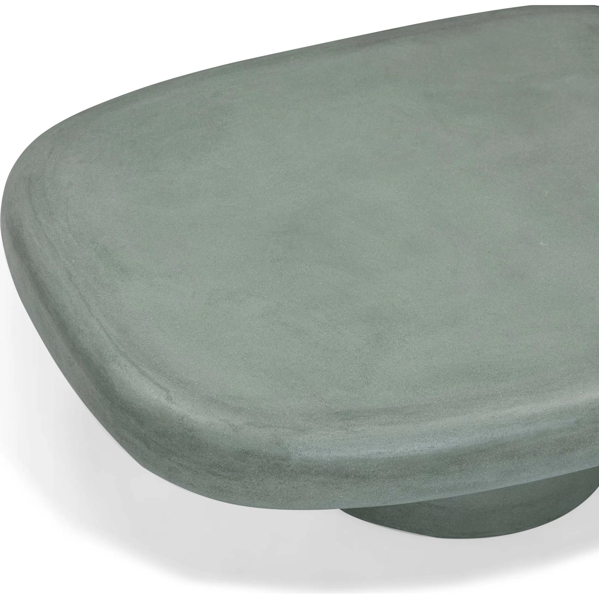 Darial Indoor/Outdoor Coffee Table by TOV Furniture in green. Made from concrete in a transitional style.