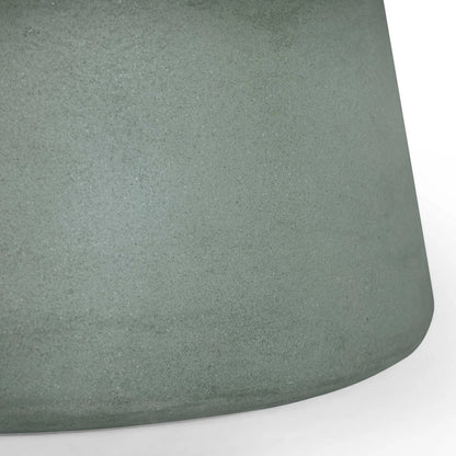 Darial Indoor/Outdoor Coffee Table by TOV Furniture in green. Made from concrete in a transitional style.