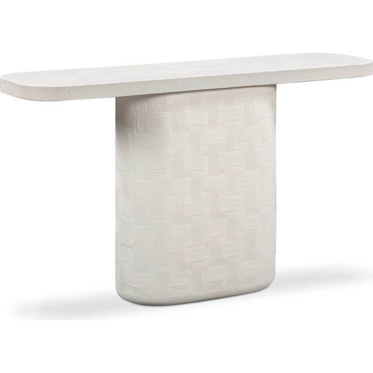 Suraya Indoor/Outdoor Console Table by TOV Furniture. Made from concrete in a transitional style.
