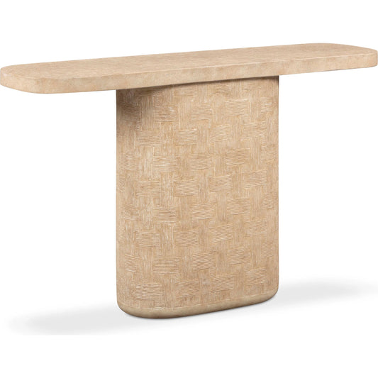 Suraya Indoor/Outdoor Console Table by TOV Furniture. Made from concrete in a transitional style.