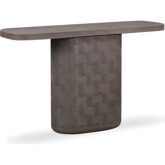 Suraya Indoor/Outdoor Console Table by TOV Furniture. Made from concrete in a transitional style.