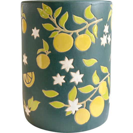 Tempest Citrus Indoor/Outdoor Table by TOV Furniture. Made from ceramic in a cottage & farmhouse style.