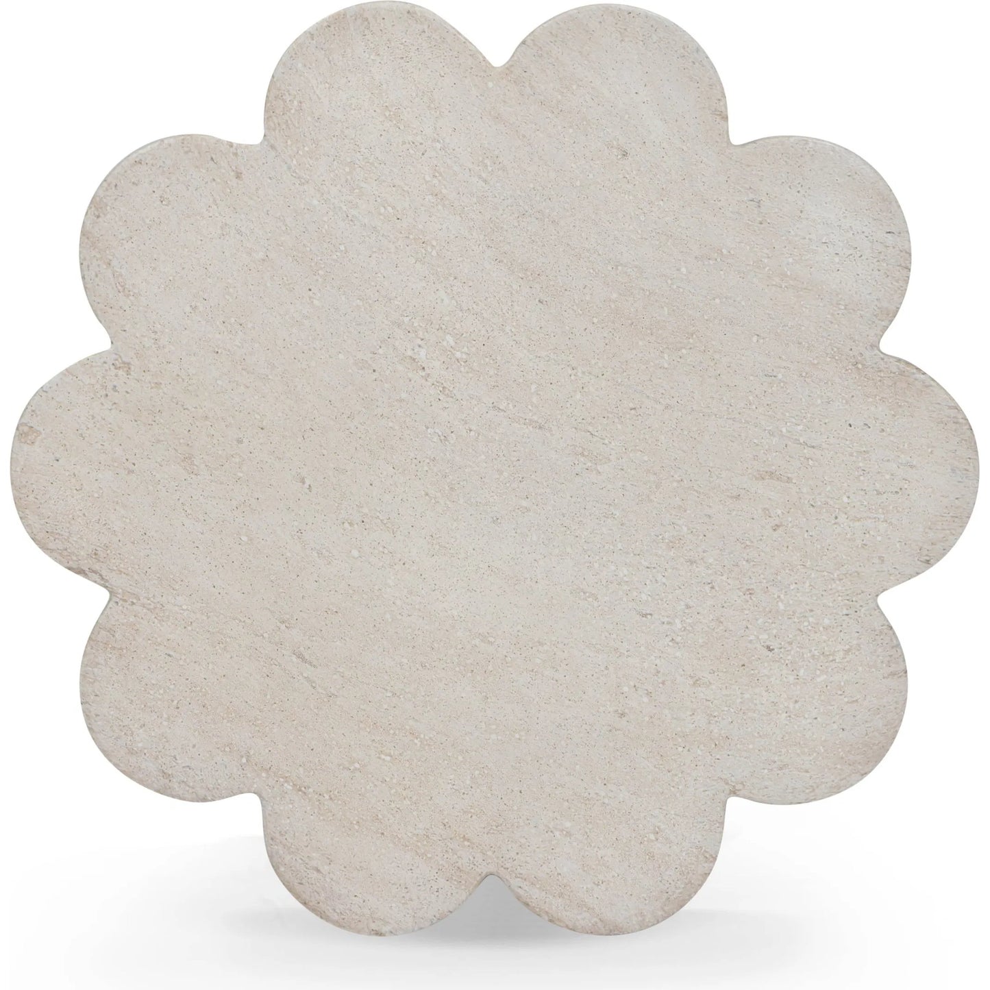002 SI-2519381 | Additional Silo | Blossom Faux Indoor/Outdoor Side Table by TOV Furniture in travertine. Made from concrete in a transitional style.