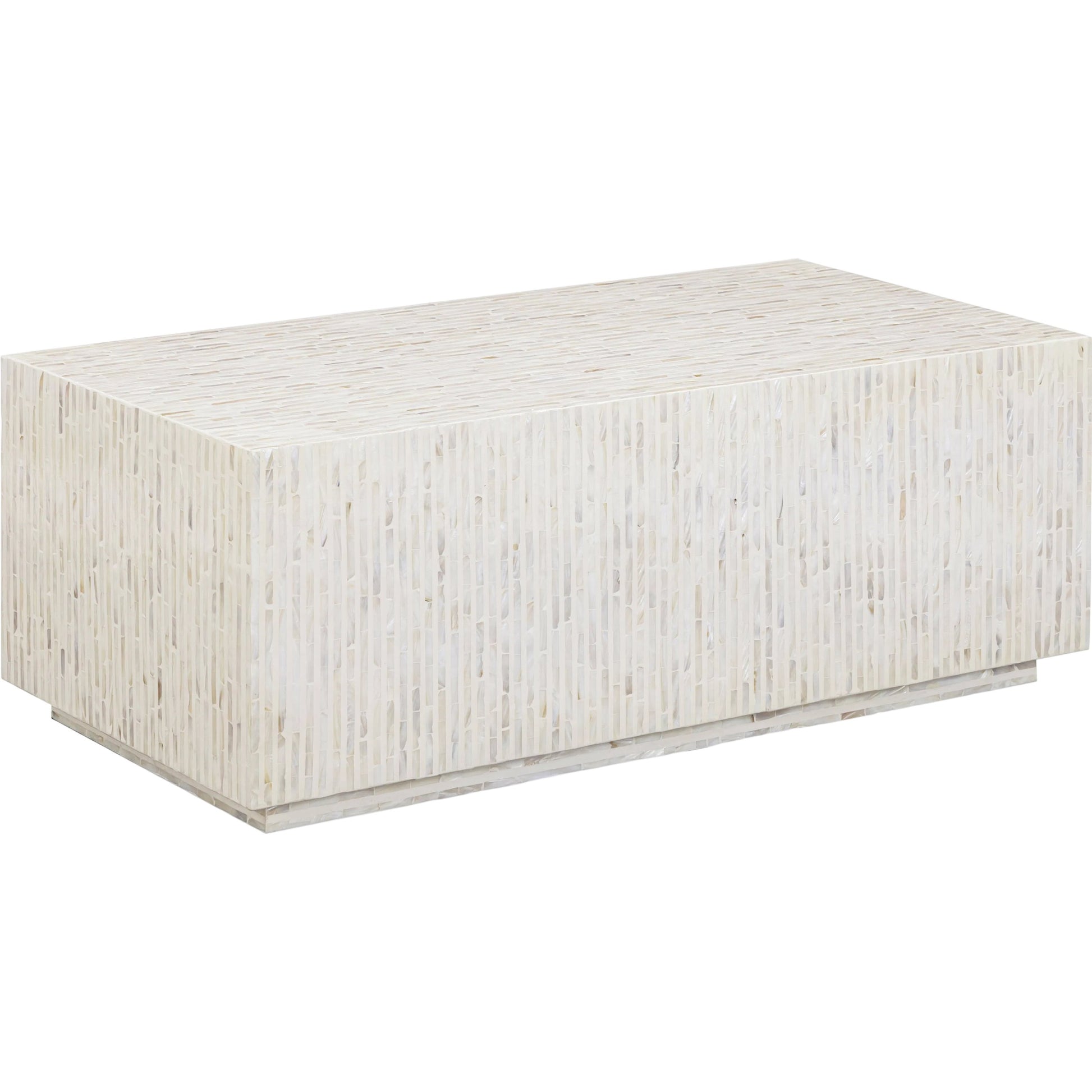 Earl Rectangular Coffee Table by TOV Furniture. Made from mdf, shell in a unique style.