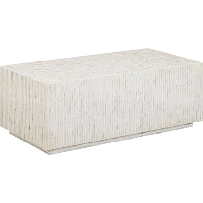 Earl Rectangular Coffee Table by TOV Furniture. Made from mdf, shell in a unique style.