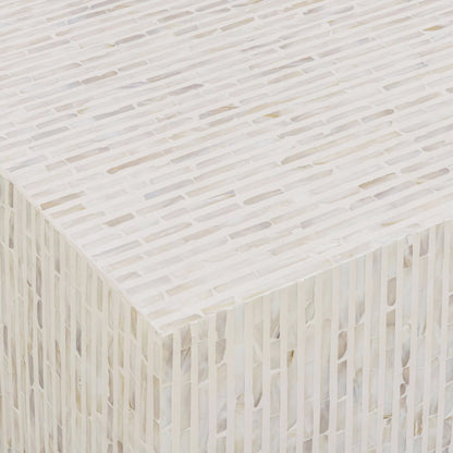 Earl Rectangular Coffee Table by TOV Furniture. Made from mdf, shell in a unique style.