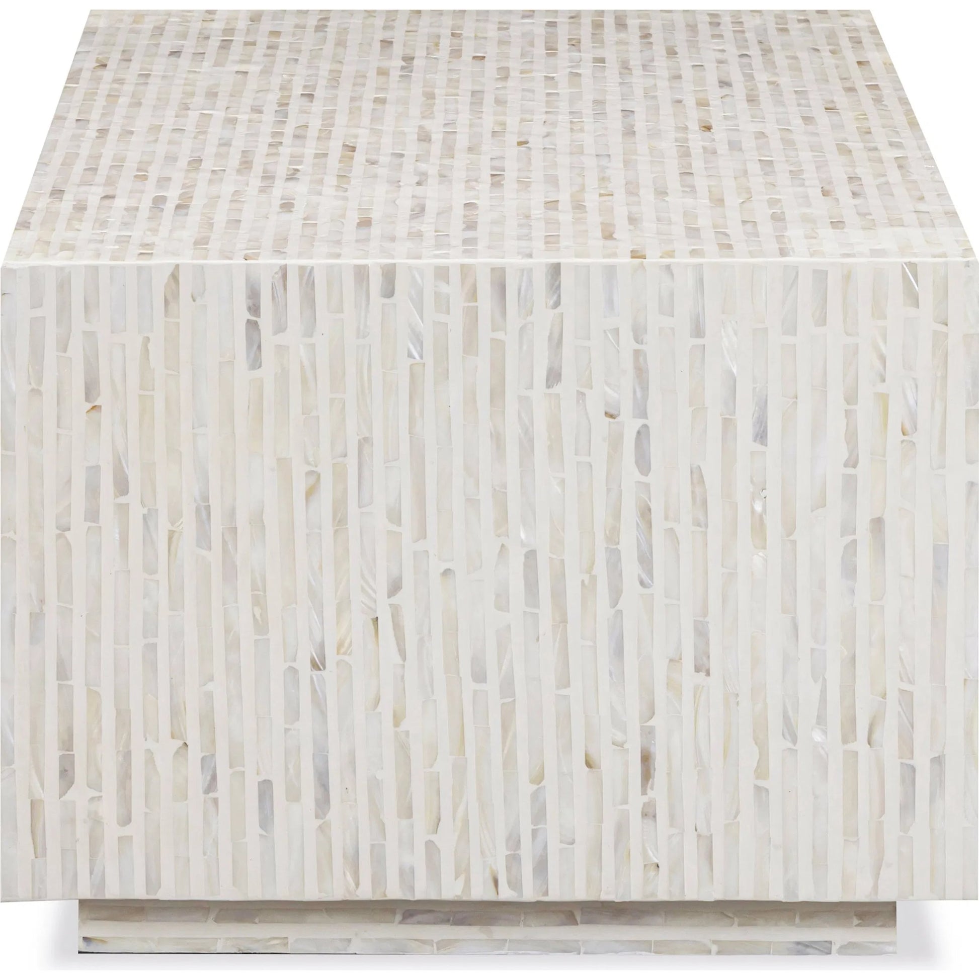 Earl Rectangular Coffee Table by TOV Furniture. Made from mdf, shell in a unique style.