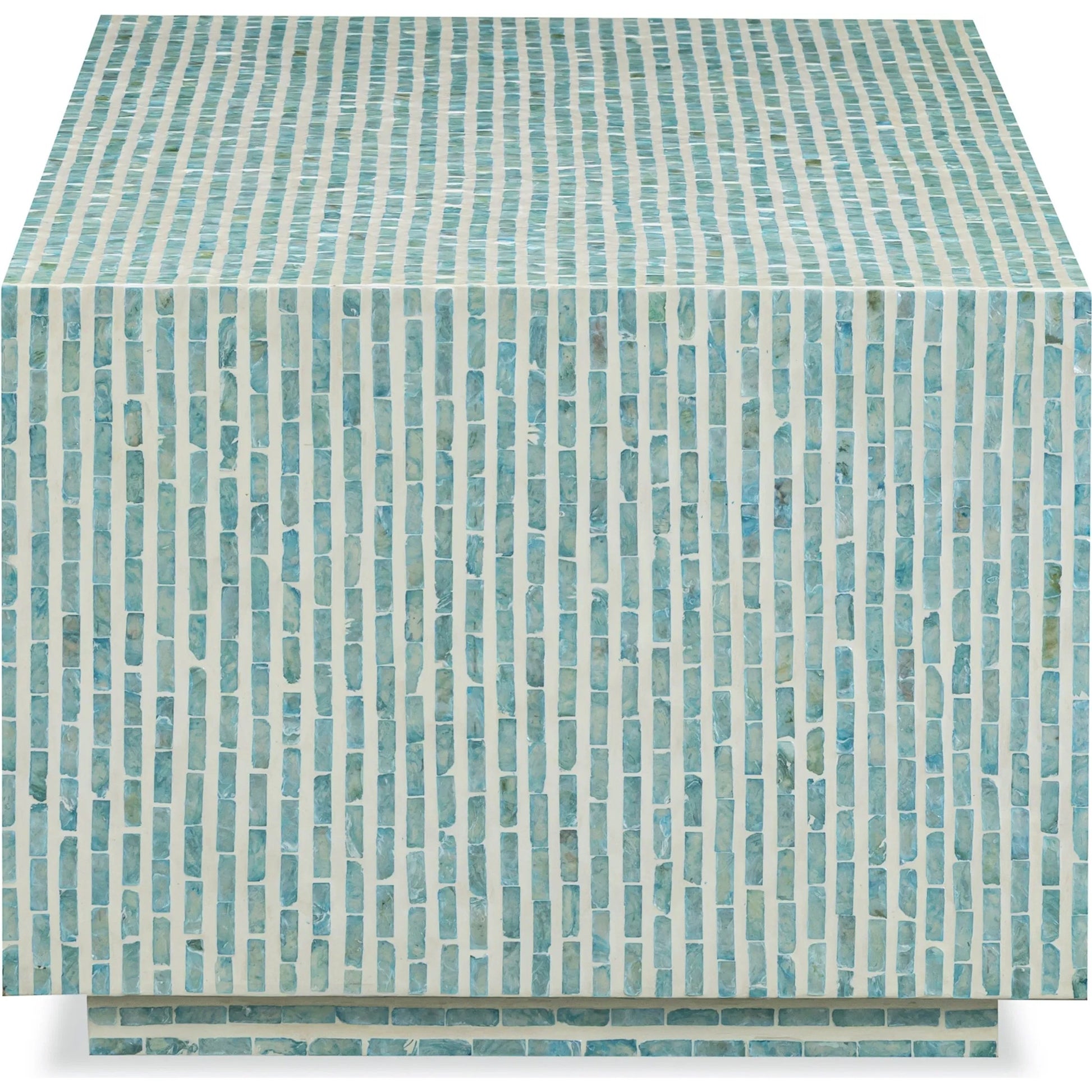 Earl Rectangular Coffee Table by TOV Furniture. Made from mdf, shell in a unique style.