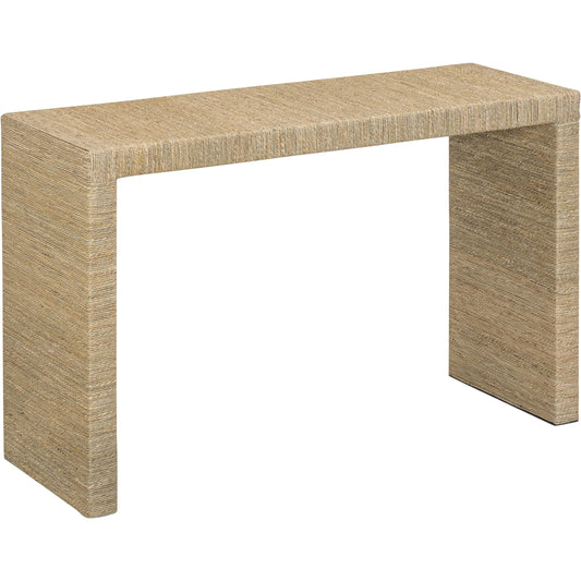Mona Console Table by TOV Furniture in natural. Made from mdf, seagrass in a unique style.
