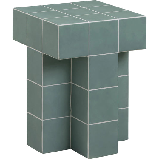 Alma Indoor/Outdoor Side Table by TOV Furniture. Made from concrete in a unique style.