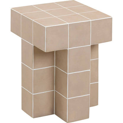 Alma Indoor/Outdoor Side Table by TOV Furniture. Made from concrete in a unique style.