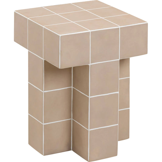 Alma Indoor/Outdoor Side Table by TOV Furniture. Made from concrete in a unique style.