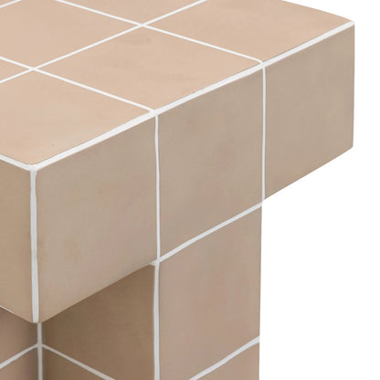 Alma Indoor/Outdoor Side Table by TOV Furniture. Made from concrete in a unique style.