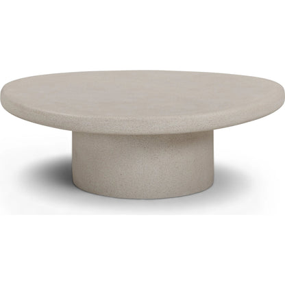 Jade Indoor/Outdoor Coffee Table by TOV Furniture. Made from concrete in a unique style.