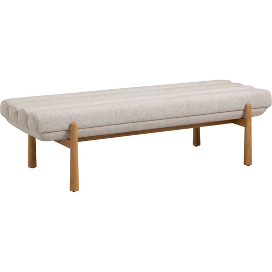 Julianna Textured Bench by TOV Furniture. Made from fabric, plywood, rubberwood in a unique style.