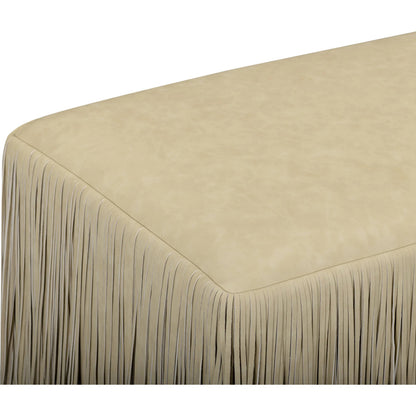 Shag Me Performance Vegan Leather Bench by TOV Furniture. Made from fabric, pine, plywood, rubberwood in a unique style.