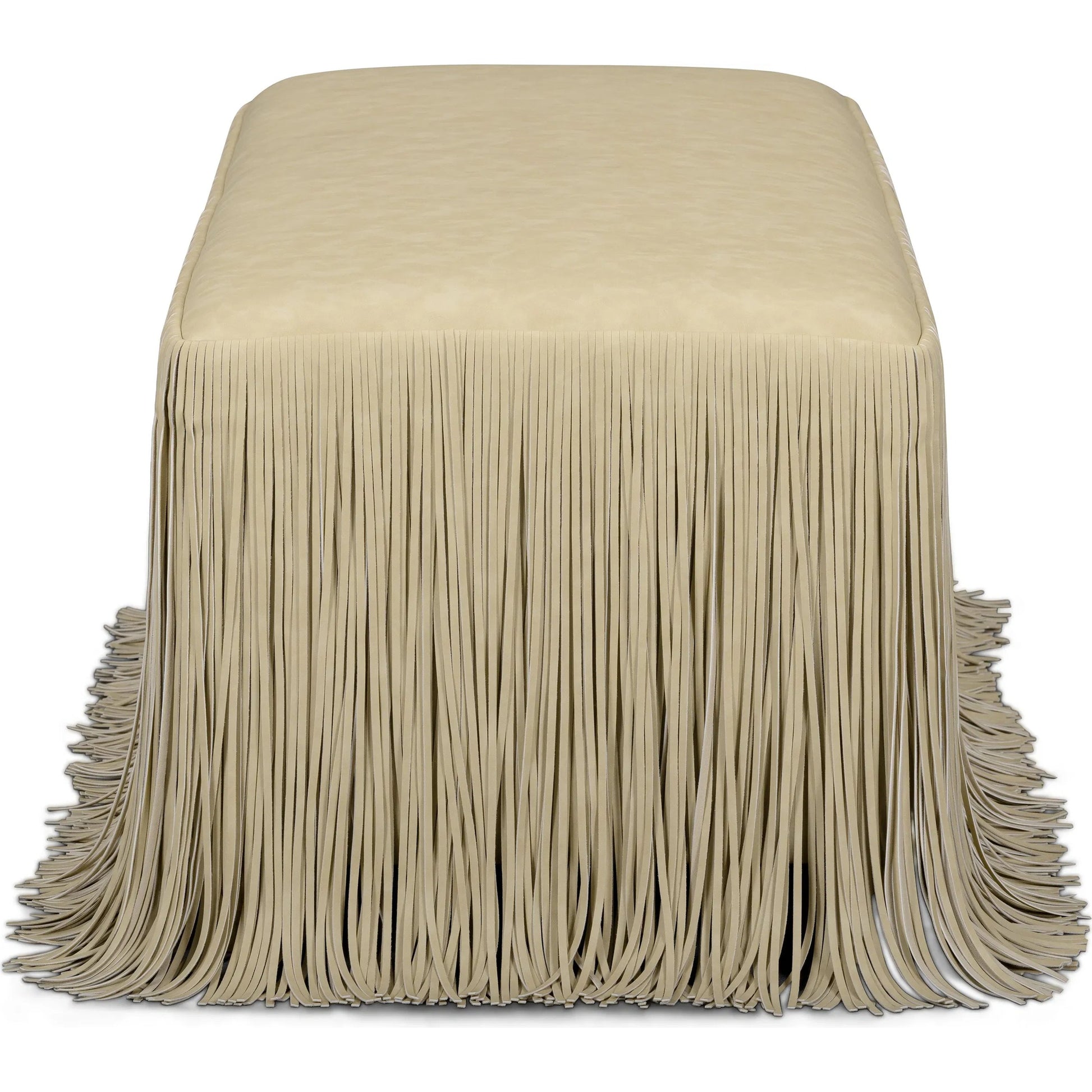 Shag Me Performance Vegan Leather Bench by TOV Furniture. Made from fabric, pine, plywood, rubberwood in a unique style.
