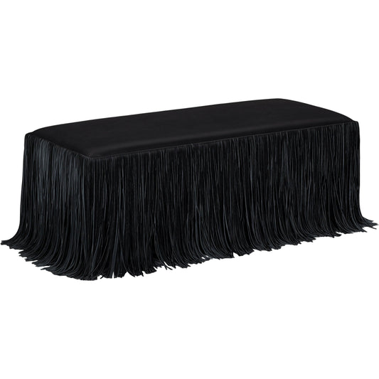 Shag Me Performance Vegan Leather Bench by TOV Furniture. Made from fabric, pine, plywood, rubberwood in a unique style.