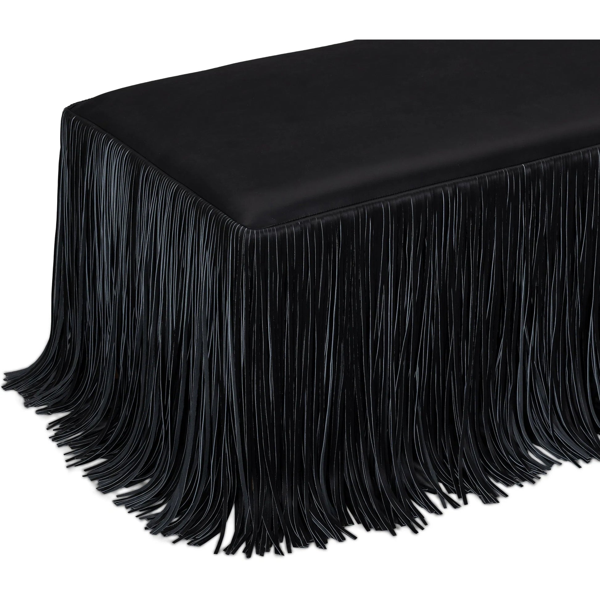 Shag Me Performance Vegan Leather Bench by TOV Furniture. Made from fabric, pine, plywood, rubberwood in a unique style.