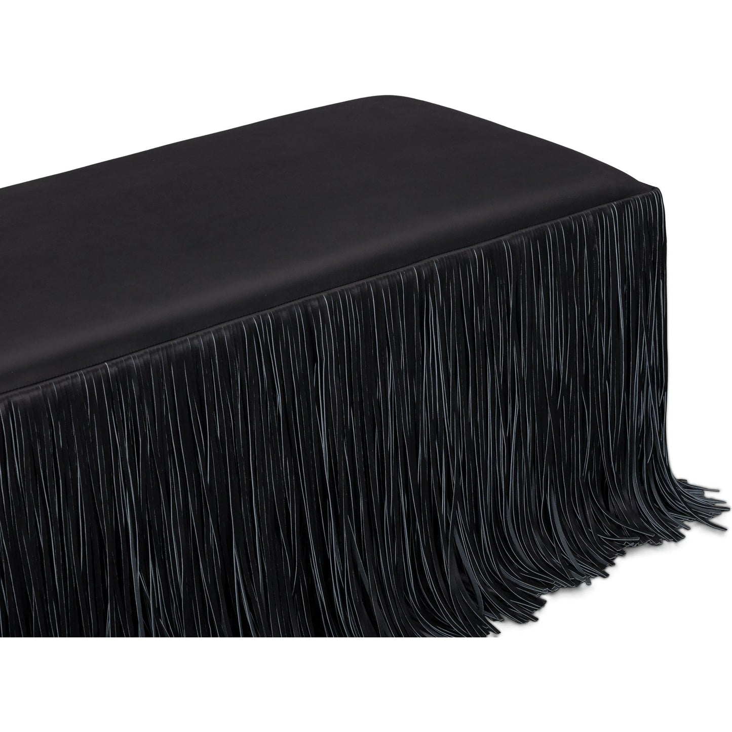 006 SI-2535638 | Closeup | Shag Me Performance Vegan Leather Bench by TOV Furniture. Made from fabric, pine, plywood, rubberwood in a unique style.