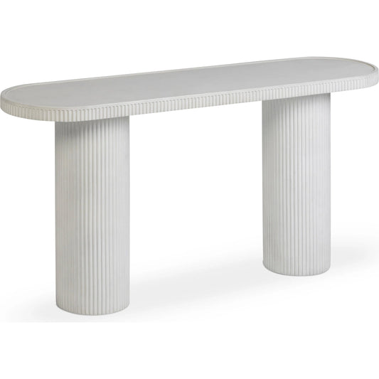 Darcy Indoor/Outdoor Console by TOV Furniture. Made from concrete, metal in a rustic style.