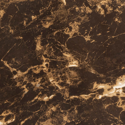 Byron Faux Marble Indoor/Outdoor Round Coffee Table by TOV Furniture in dark brown. Made from concrete in a eclectic & global style.