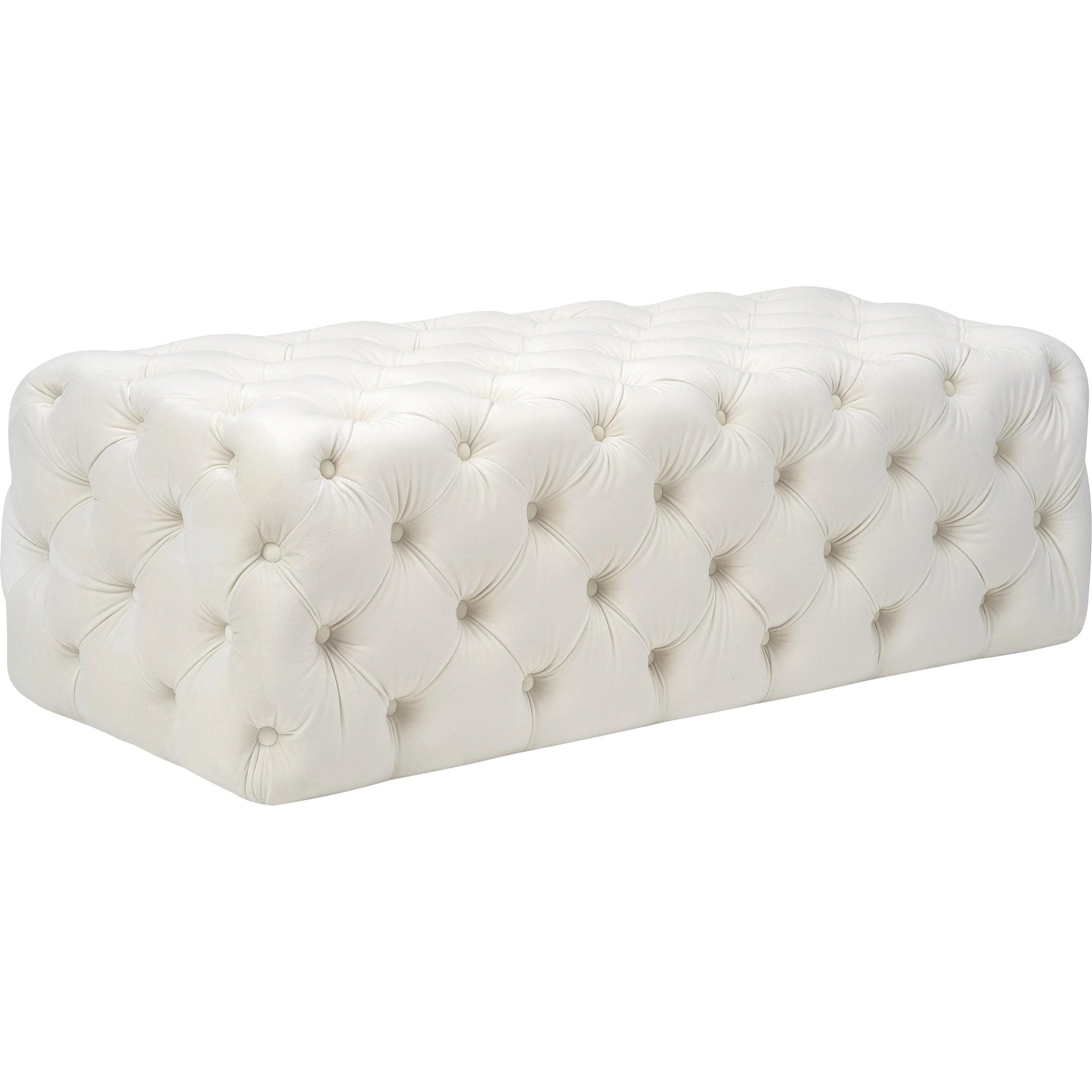Kaylee Ottoman by TOV Furniture. Made from velvet in a modern style.