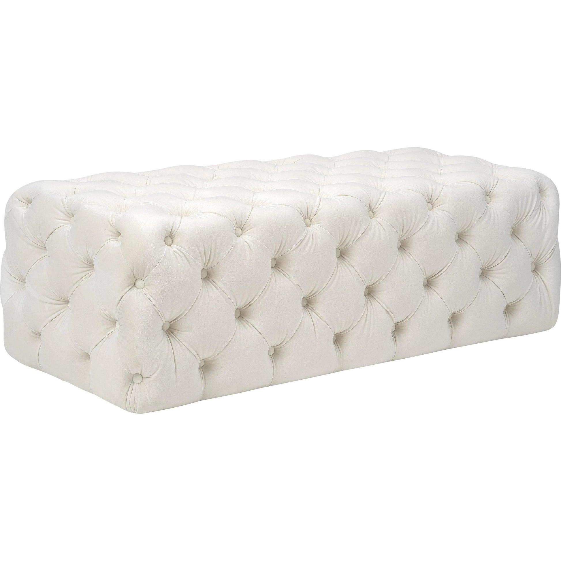 Kaylee Ottoman by TOV Furniture. Made from velvet in a modern style.