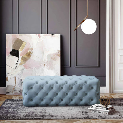 Kaylee Ottoman by TOV Furniture. Made from velvet in a modern style.