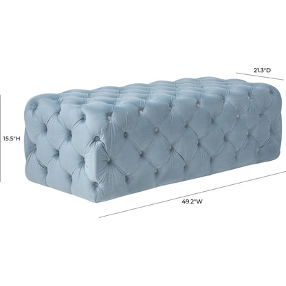 Kaylee Ottoman by TOV Furniture. Made from velvet in a modern style.