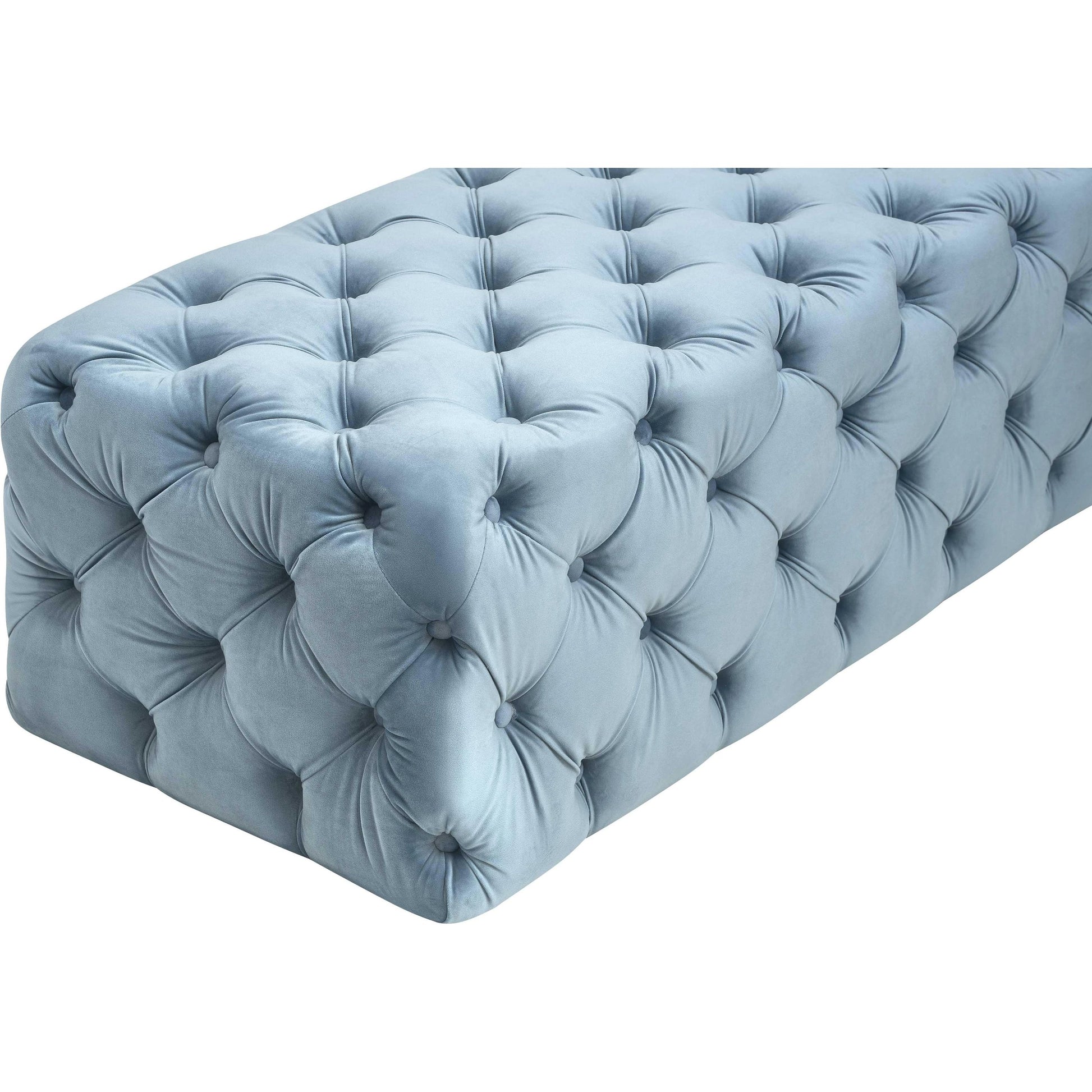 Kaylee Ottoman by TOV Furniture. Made from velvet in a modern style.