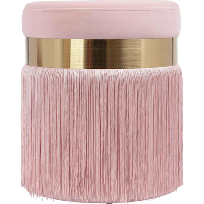 Melody Tasseled Ottoman by TOV Furniture. Made from velvet, mdf in a transitional style.