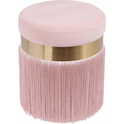 Melody Tasseled Ottoman by TOV Furniture. Made from velvet, mdf in a transitional style.