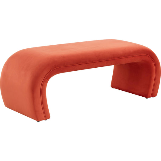 Kenya Bench by TOV Furniture. Made from velvet in a modern style.